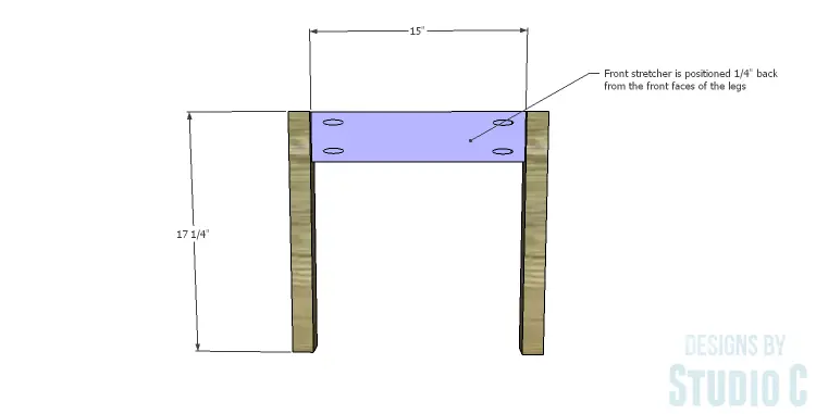 DIY Plans to Build a Weatherford Dining Chair_Front Frame