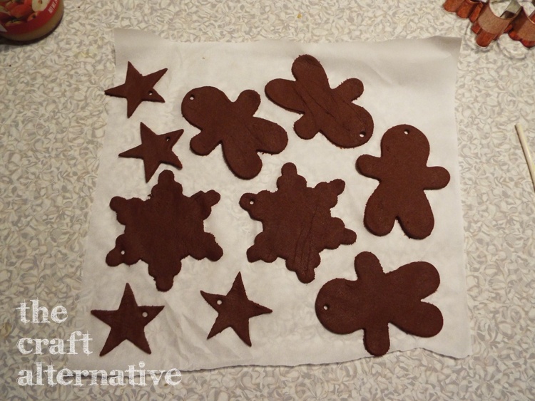 How to Make Cinnamon-Applesauce Dough Holiday Ornaments ornaments ready to be baked