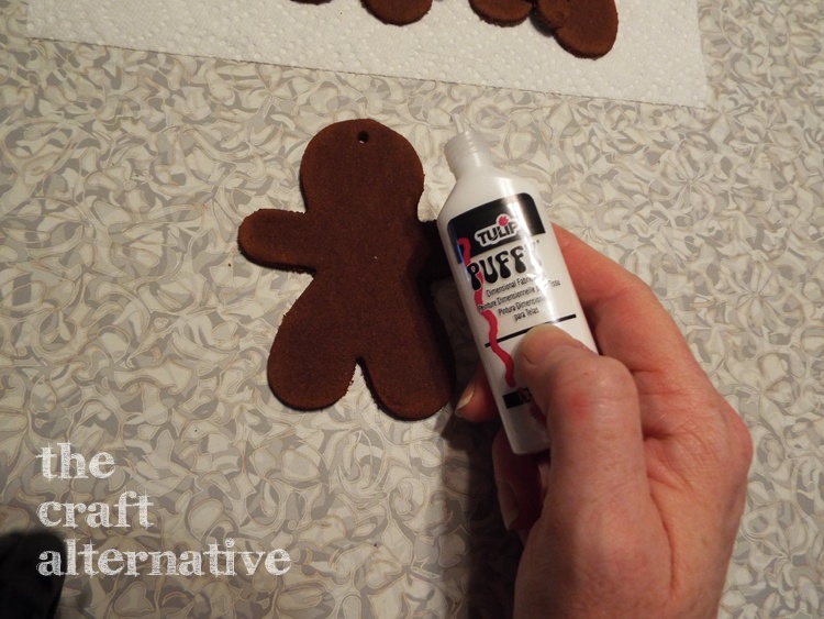 How to Make Cinnamon-Applesauce Dough Holiday Ornaments puff paint for decoration