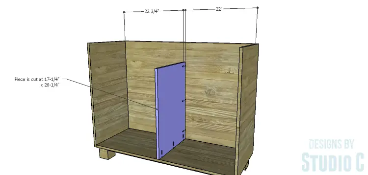 DIY Plans to Build a Brenley Media Console_Lower Divider
