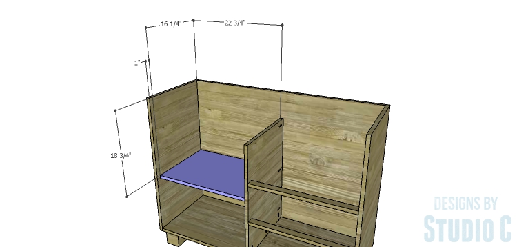 DIY Plans to Build a Brenley Media Console_Middle Shelf