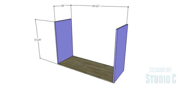 DIY Plans to Build a Brenley Media Console_Sides & Bottom
