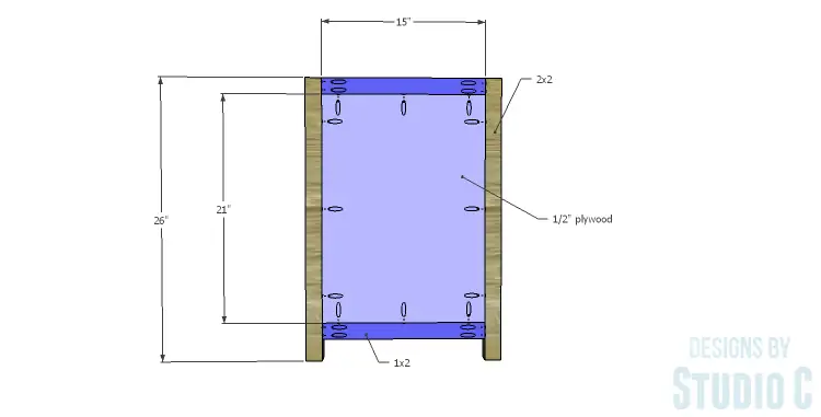 DIY Plans to Build a Connor Media Console_Sides