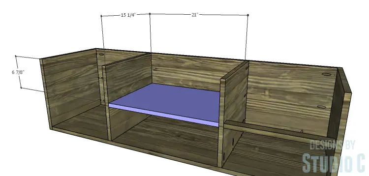 DIY Plans to Build an Ironton Media Console_Center Shelf