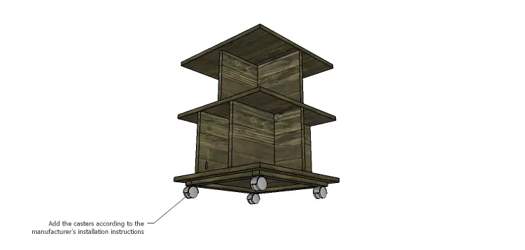DIY Plans to Build a Warner Storage Shelf_Casters