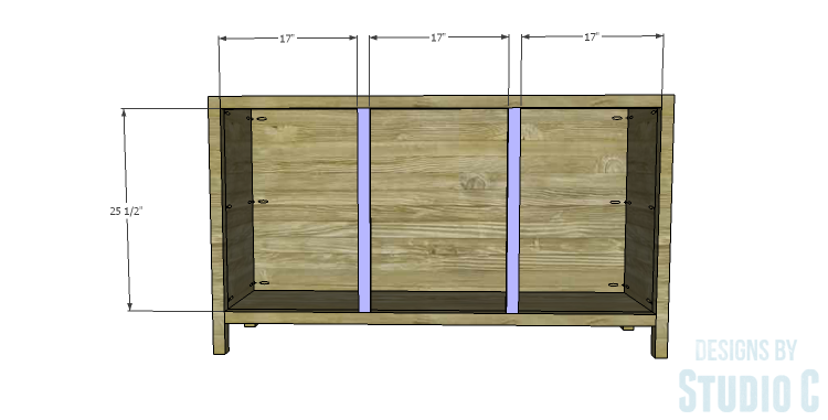 DIY Plans to Build a Myron Sideboard_Front Dividers