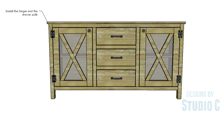 DIY Plans to Build a Myron Sideboard_Hinges & Knobs