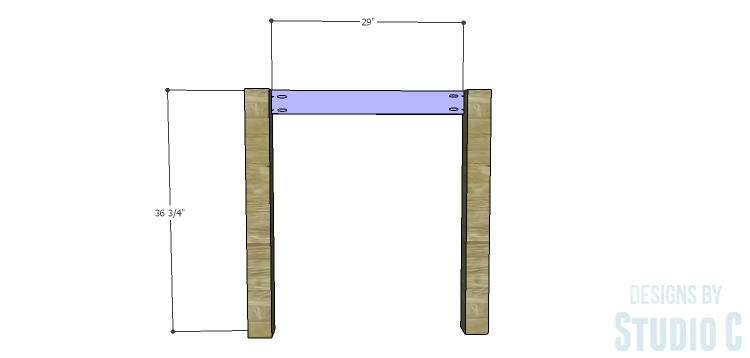 DIY Plans to Build a Storage Counter Height Table_Side