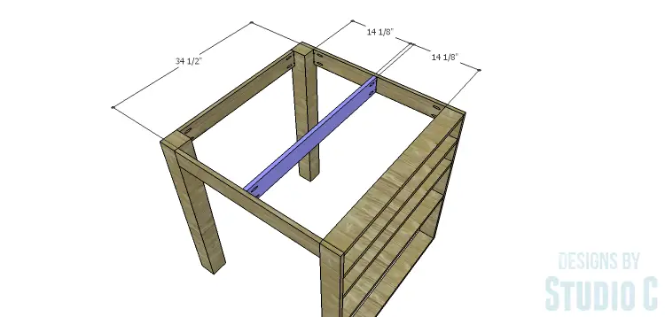DIY Plans to Build a Storage Counter Height Table_Top Support