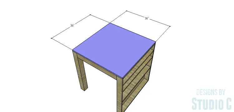 DIY Plans to Build a Storage Counter Height Table_Top