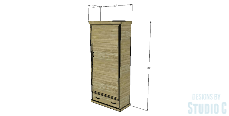 DIY Plans to Build a Single Door Armoire