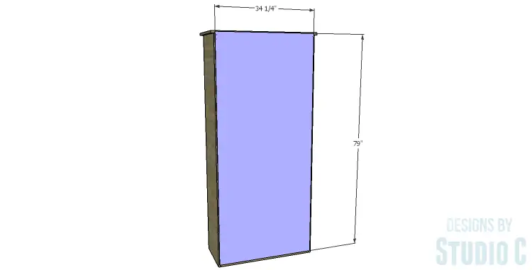 DIY Plans to Build a Single Door Armoire_Back
