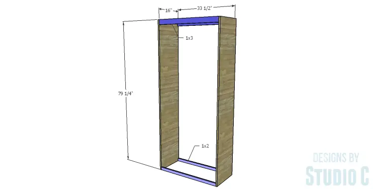 DIY Plans to Build a Single Door Armoire_Sides & Stretchers
