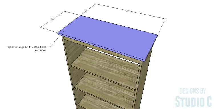 DIY Plans to Build a Single Door Armoire_Top