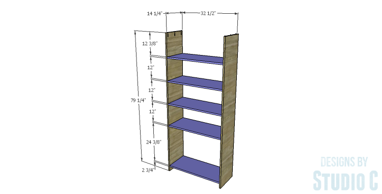DIY Plans to Build a Bombay Bookcase_Sides & Shelves