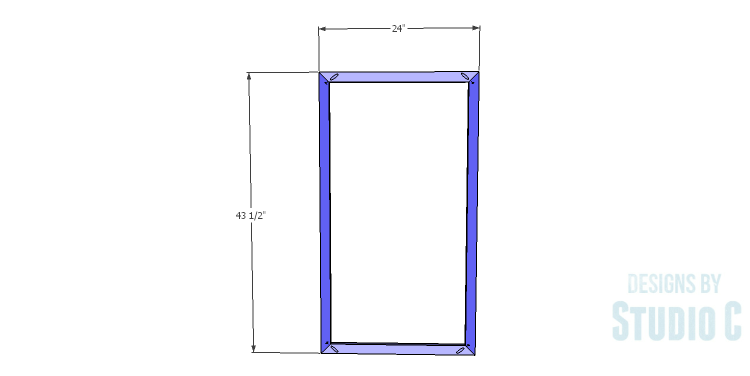 DIY Plans to Build a Kase Bookshelf_Front Frame 1