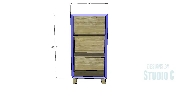 DIY Plans to Build a Kase Bookshelf_Front Frame