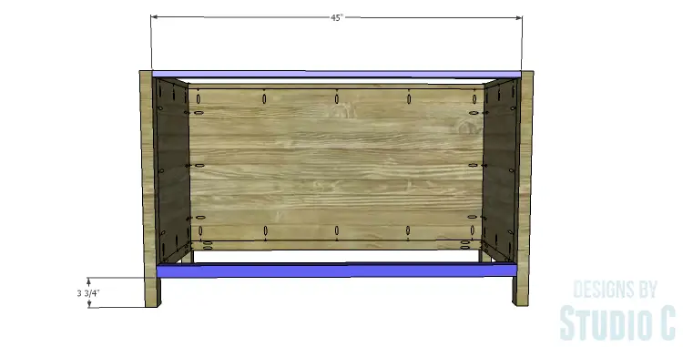 DIY Plans to Build a Trinity Cabinet_Front Stretchers