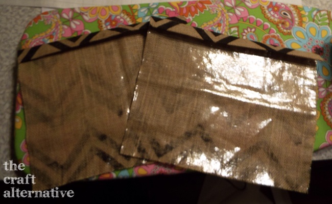 How to Make a Lined Burlap Lunch Bag_Sides Hem