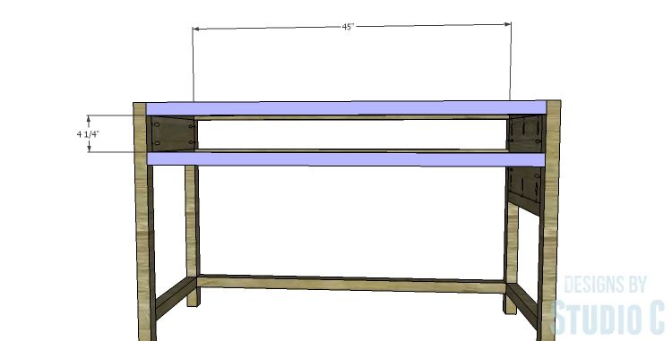 DIY Plans to Build a Mardell Writing Desk_Front Stretchers