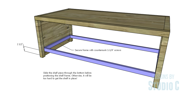 DIY Plans to Build a Simply Classic Coffee Table_Shelf Frame 2