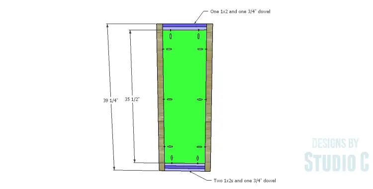 DIY Plans to Build a Holly Bookcase_Sides