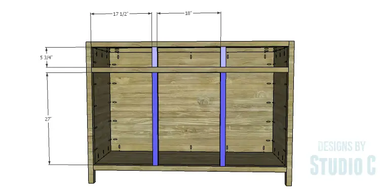 DIY Plans to Build a Doyle Cabinet_Divider Framing