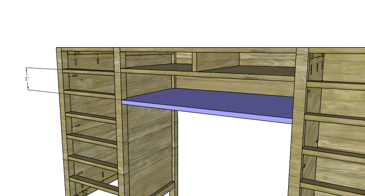 DIY Plans to Build a Jeweler's Desk_Center Drawer Lower Shelf 2