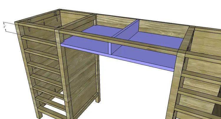 DIY Plans to Build a Jeweler's Desk_Center Drawer Upper Shelf 3