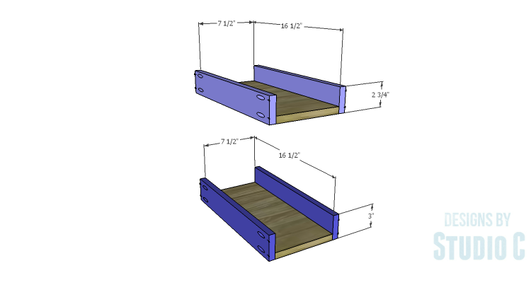 DIY Plans to Build a Jeweler's Desk_Narrow Drawers BS