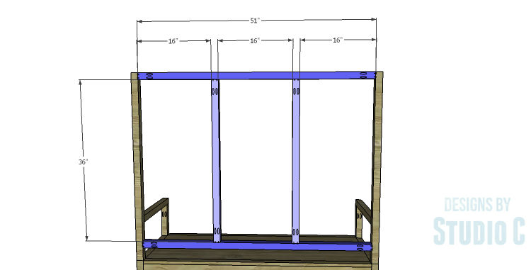 DIY Plans to Build a Storage Settee_Back Framing