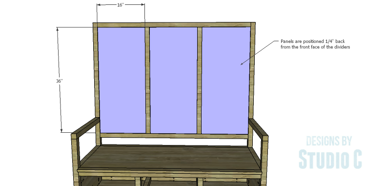 DIY Plans to Build a Storage Settee_Back Panels