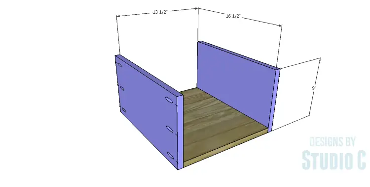 DIY Plans to Build a Storage Settee_Drawer BS
