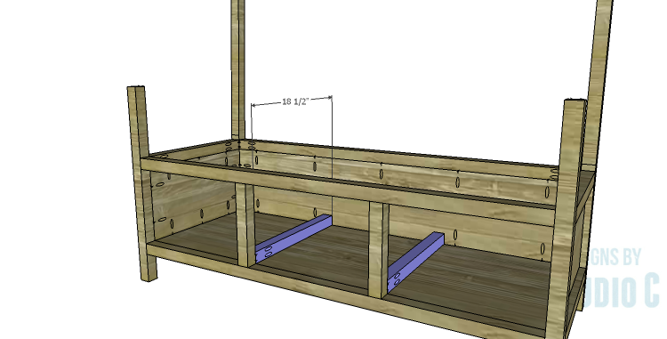 DIY Plans to Build a Storage Settee_Drawer Slide Supports
