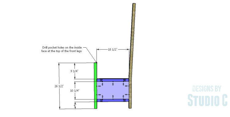 DIY Plans to Build a Storage Settee_Sides
