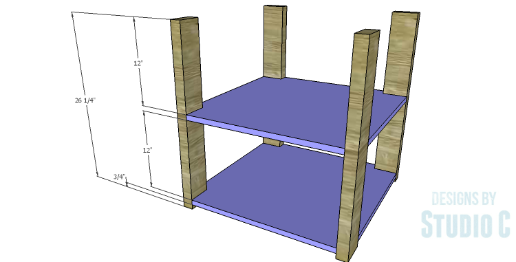 DIY Plans to Build a Wilton Rustic End Table_Shelves 2