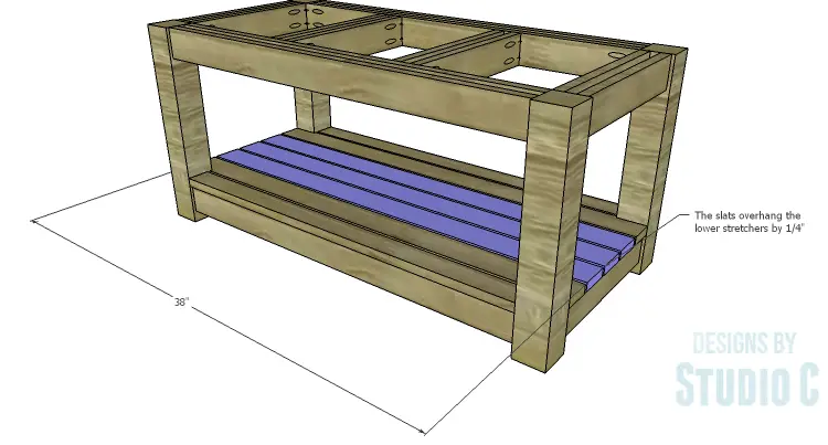 DIY Plans to Build a Simple Outdoor Bench_Center Slats