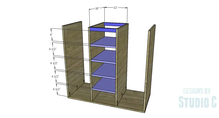 DIY Plans to Build a Hadley Cabinet_Center Stretchers & Shelves