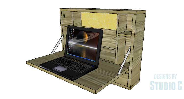 DIY Plans to Build a Laptop Wall Desk_Copy 2
