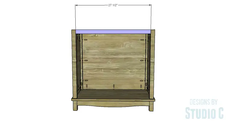 DIY Plans to Build a Les Tulips Cabinet_Front Stretcher