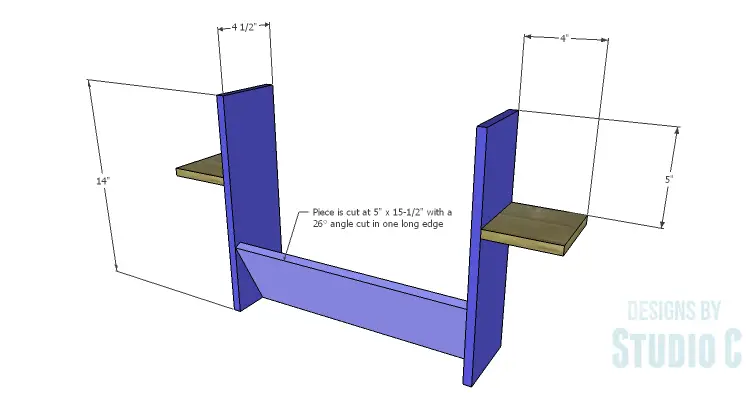 DIY Plans to Build a Laptop Wall Desk_Shelf Assembly 1