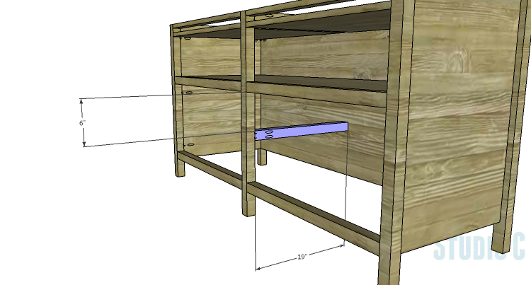 DIY Plans to Build a Norway Credenza_Drawer Slide Support