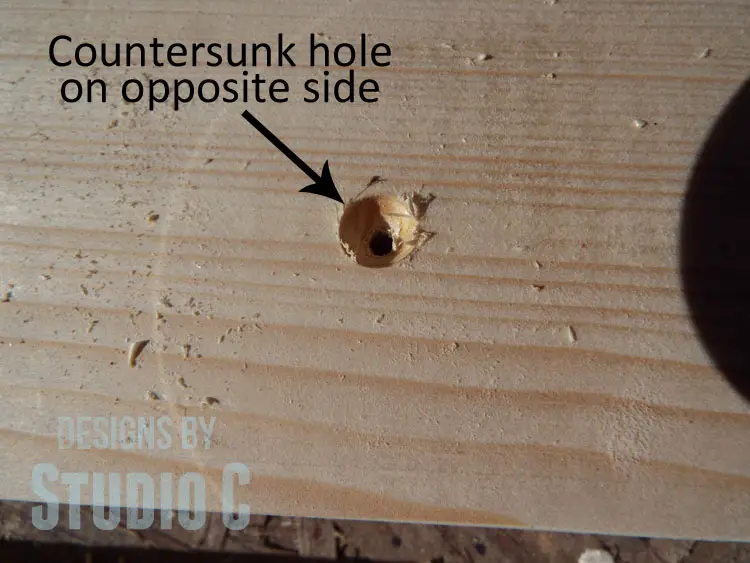 DIY Plans to Build a Decorative Ladder_Countersunk Holes