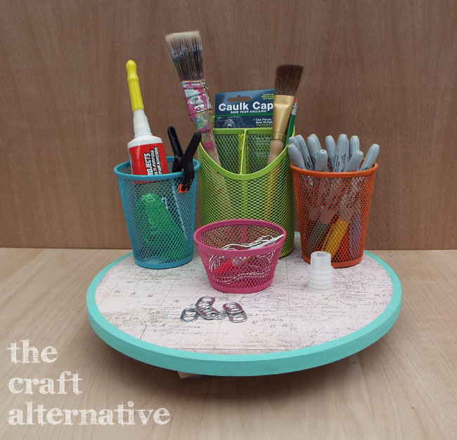 How to Make a Lazy Susan Organizer_Front View