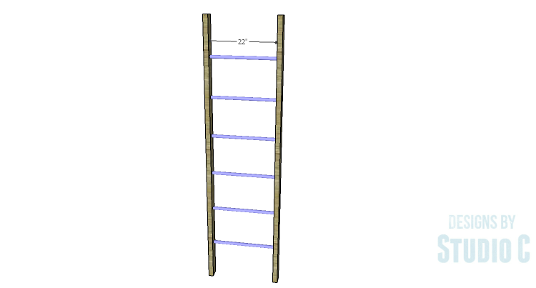 DIY Plans to Build a Decorative Ladder_Rungs
