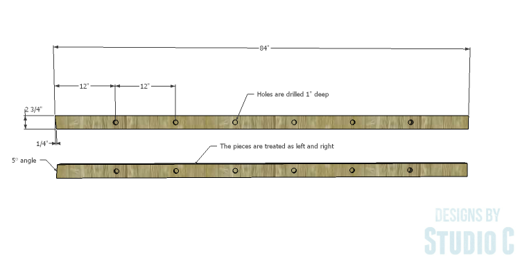 DIY Plans to Build a Decorative Ladder_Sides