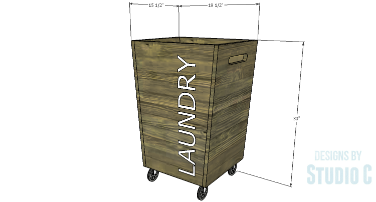 DIY Plans to Build a Rustic Laundry Cart