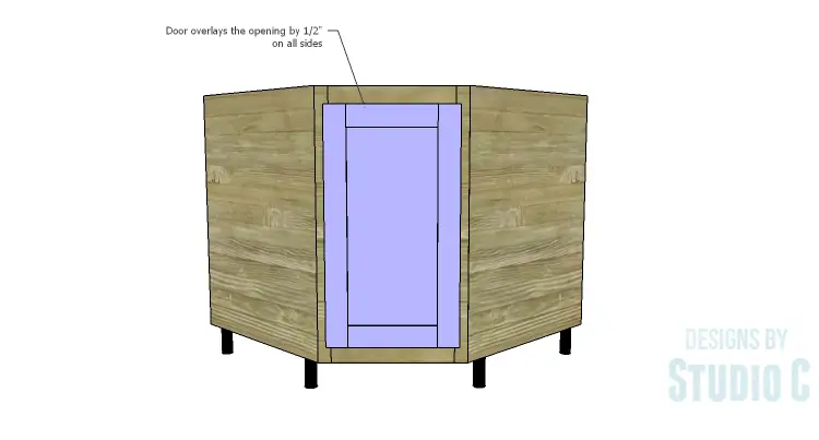 DIY Plans to Build a Diagonal Corner Base Kitchen Cabinet_Door 2