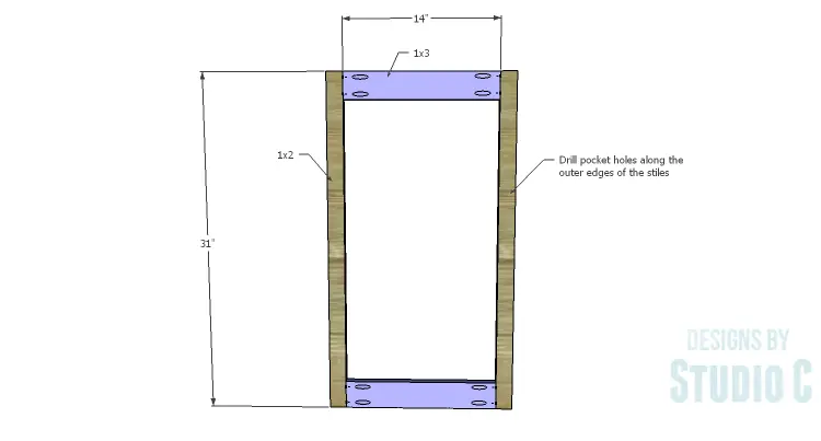 DIY Plans to Build a Diagonal Corner Base Kitchen Cabinet_Face Frame 1