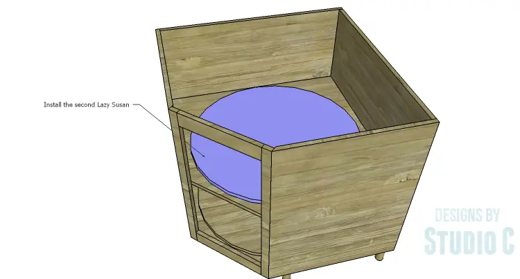 DIY Plans to Build a Diagonal Corner Base Kitchen Cabinet_Lazy Susan 2